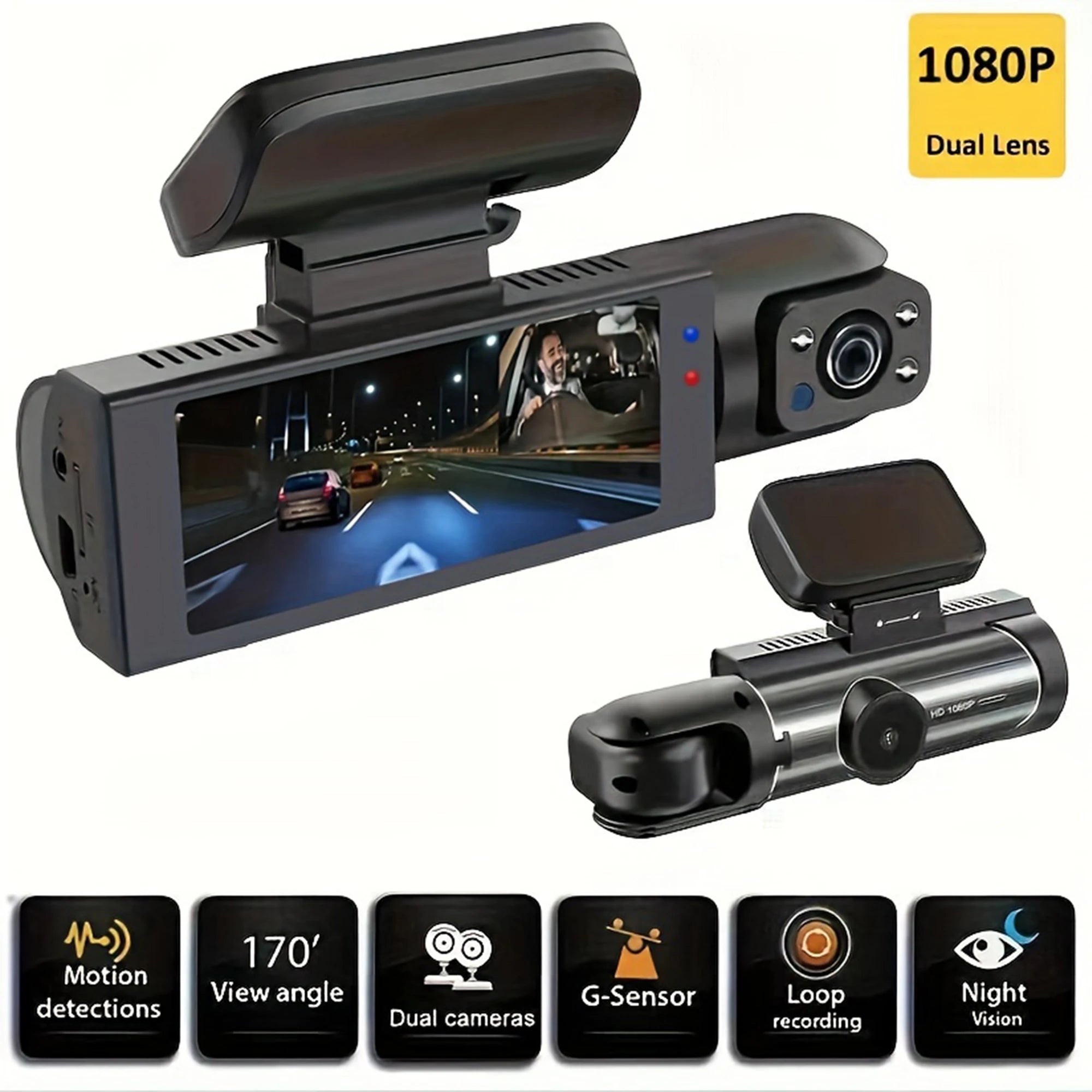 Câmera Dupla para Carro full HD 1980x1080p